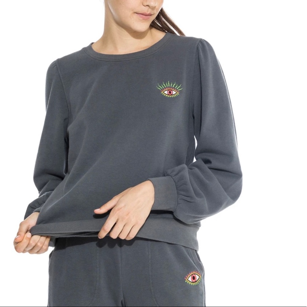 Nicole Miller Balloon Sleeve Sweatshirt
